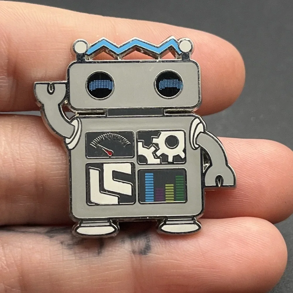 LootCrate 2017 September Robotic Theme Robot Lapel Hat‎ Pin